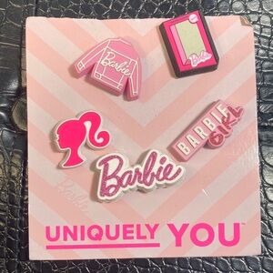 NWT Barbie X CROCS 5 Jibbitz COPYRIGHT Mattel and Crocs